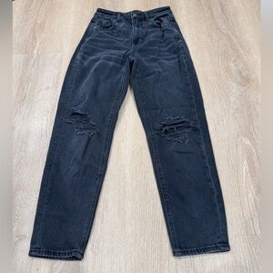 Black American Eagle Ripped Jeans High Rise